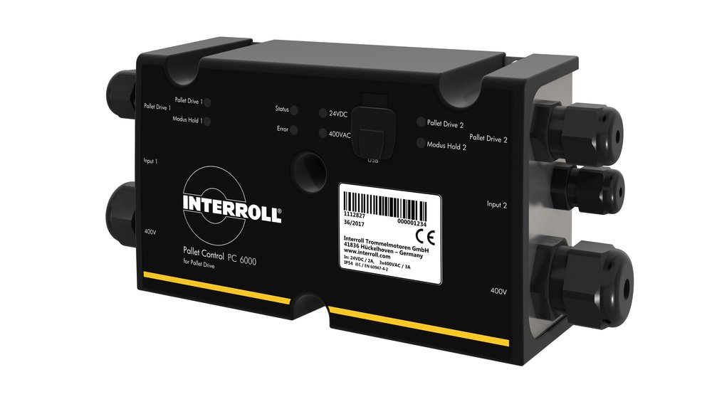 Interroll Pallet Control PC 6000 enables zero-pressure pallet conveyance
